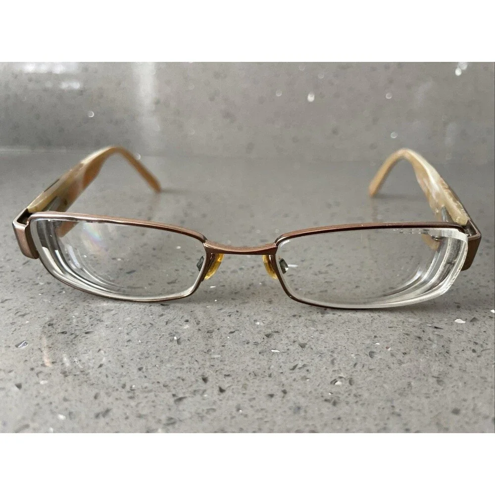 Elle EL18780 Color-BR 49-17-130mm Eyeglasses FRAMES ONLY Rectangle y2k
